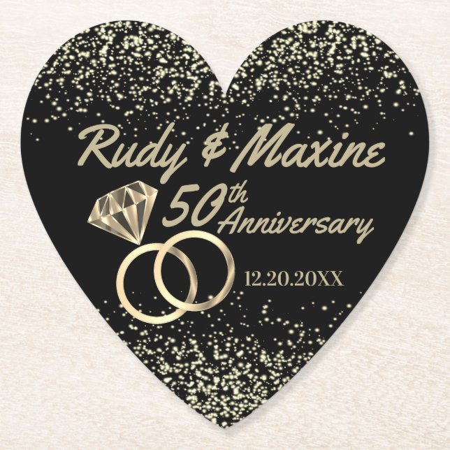 50th Golden Anniversary Paper Coaster (Front)