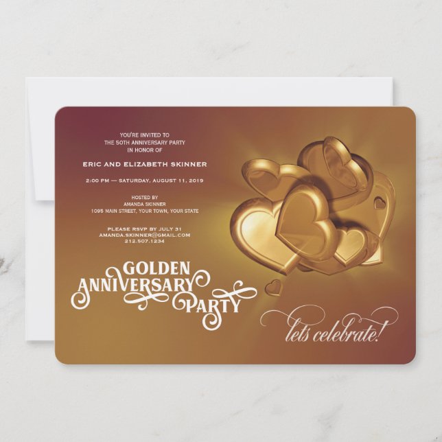 50th Golden Anniversary Party (Version 2) Announcement (Front)