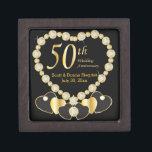 50th Golden Anniversary Personalise Jewellery Box<br><div class="desc">Anniversary Keepsake Gift Box. ⭐This Product is 100% Customisable. Graphics and / or text can be added, deleted, moved, resized, changed around, rotated, etc... 99% of my designs in my store are done in layers. This makes it easy for you to resize and move the graphics and text around so...</div>