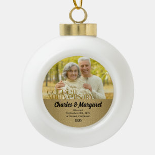 50th Golden Anniversary   Photo Ornament
