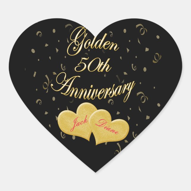 50th Golden Anniversary Sticker Envelope Seal (Front)