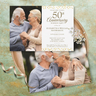 50th Golden Anniversary Surprise Party 2 Photos Invitation