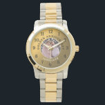 50th Golden Anniversary Wedding Year Photo Gold Watch<br><div class="desc">A sentimental and memorable keepsake watch gift for 50th wedding anniversary. Personalise with the couple photo. Makes an unique gift for parents , grandparents, friends and family who have lived to enjoy 50 years of marriage.</div>