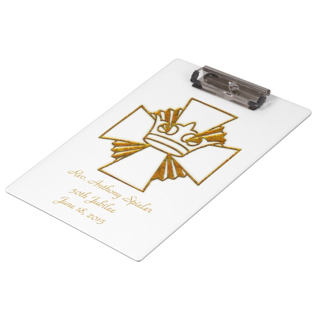 50th Golden Jubilee Priest Ordination Anniversary Clipboard (Angled)