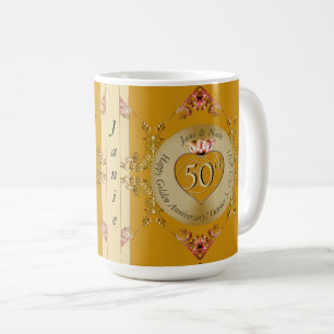 50th Golden Ochre Wedding Anniversary  Coffee Mug
