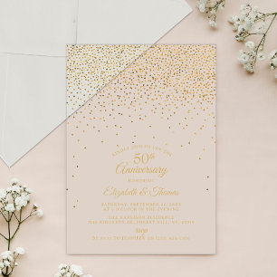 50th Golden Wedding Anniversary Acrylic Invitations