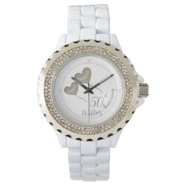 50th Golden Wedding Anniversary balloon husband Wa Watch (Front)