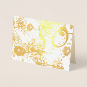 50th Golden Wedding Anniversary Blank Card
