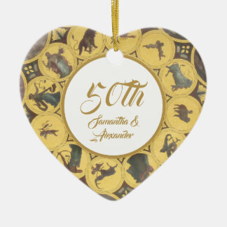 50th Golden wedding Anniversary Ceramic Ornament