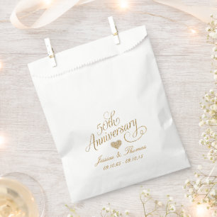 50th Golden Wedding Anniversary Favour Bag