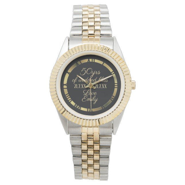 50th Golden Wedding Anniversary Husband Watch 2 (Front)