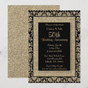 50th Golden Wedding Anniversary Invitation