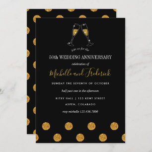 50th Golden Wedding Anniversary Invitation