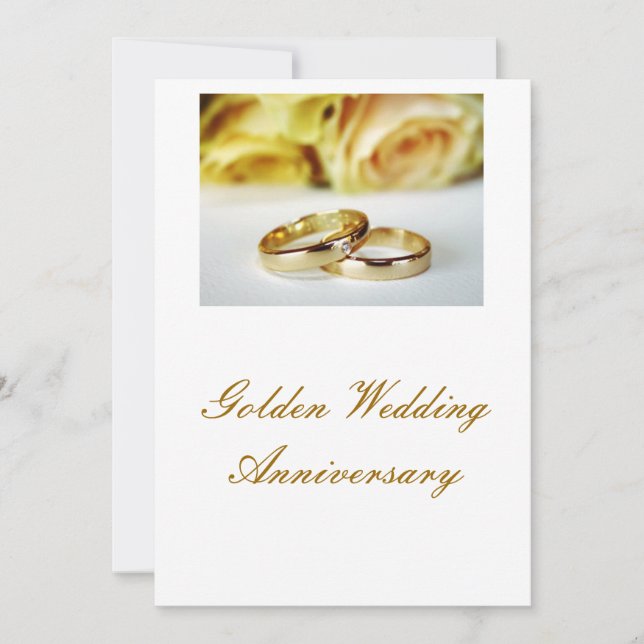 50TH Golden Wedding Anniversary Invitation (Front)