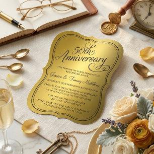 50th Golden Wedding Anniversary Invitations