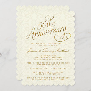 50th Golden Wedding Anniversary Invitations