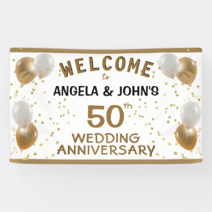 50th Golden Wedding Anniversary, Names Banner