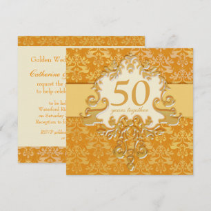 50th Golden Wedding Anniversary party Invitation