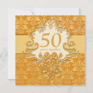 50th Golden Wedding Anniversary party Invitation