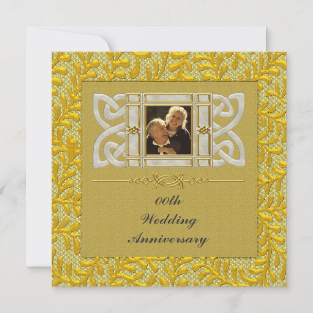 50th Golden Wedding Anniversary Party Invitation (Front)