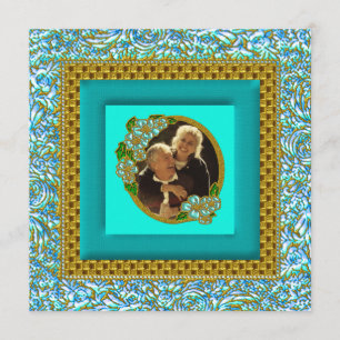 50th Golden  Wedding Anniversary Party Invitation