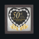 50th Golden Wedding Anniversary | Personalise Gift Box<br><div class="desc">50th Anniversary Keepsake Gift Box. ✔Note: Not all template areas need changed. 📌If you need further customisation, please click the "Click to Customise further" or "Customise or Edit Design"button and use our design tool to resize, rotate, change text colour, add text and so much more.⭐This Product is 100% Customisable. Graphics...</div>