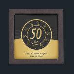 50th Golden Wedding Anniversary | Personalise Gift Box<br><div class="desc">50th Anniversary Keepsake Gift Box ready for you to personalise. 😀 If needed, you can remove the text and start fresh adding whatever text and font you like. 📌If you need further customisation, please click the "Click to Customise further" or "Customise or Edit Design" button and use our design tool...</div>