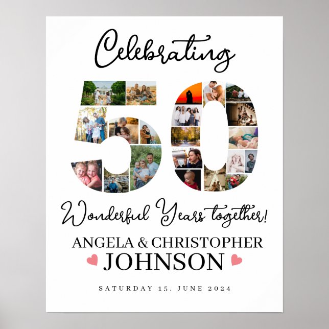 50th golden Wedding Anniversary photo collection Poster (Front)