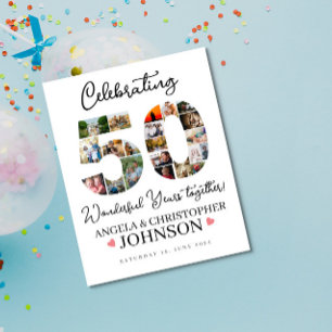 50th golden Wedding Anniversary photo collection Poster