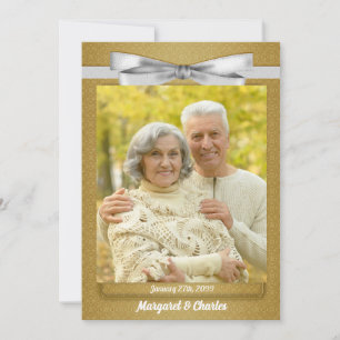 50th Golden Wedding Anniversary Photo Invitation