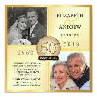 Golden Wedding Anniversary Invitations & Announcements | Zazzle.com.au