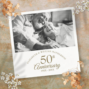 50th Golden Wedding Anniversary Photo Napkin