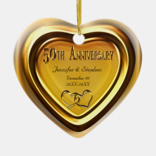 50th Golden Wedding Anniversary Photo Ornament