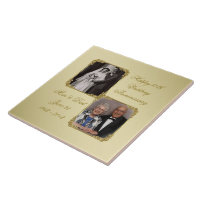 50th Golden Wedding Anniversary Photo Tile
