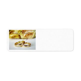 50TH Golden Wedding Anniversary Return Address Label