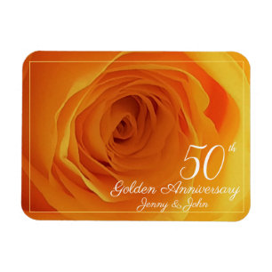 50th Golden Wedding Anniversary rose husband/ wife Magnet
