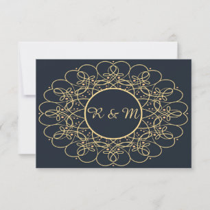 50th Golden Wedding Anniversary RSVP Card