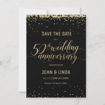 50th Golden Wedding Anniversary Save The Date