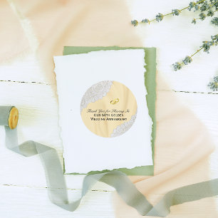 50th Golden Wedding Anniversary Thank You Classic Round Sticker