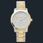 50th Golden Wedding Annivsersary Custom Watch<br><div class="desc">Looking for that perfect personal gift for the man you've called husband the last 50-years?  Our Golden wedding anniversary watch allows you to put a sweet message on the face,  making this a unique and special gift for your wedding anniversary.</div>