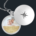 50th Golden Wedding Annivsersary Photo Locket Necklace<br><div class="desc">Upload a photo of the anniversary couple or a photo of their wedding day and personalize with the couple's names and anniversary. A lovely gift for the Golden wife from her husband or her kids.</div>