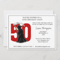 50th Grim Reaper Birthday Invitation