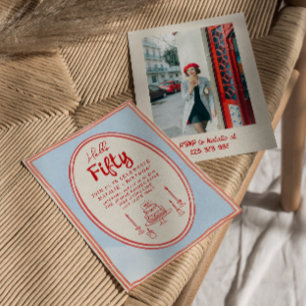 50th Hand Painted Photo Quirky Frame Fun  Birthday Invitation