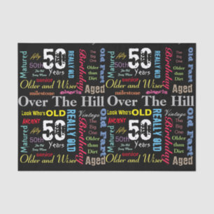 50th Happy Birthday in a Graffiti Style Tissue Paper
