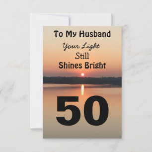 50th Husband Birthday Your Light Shines Sunrise