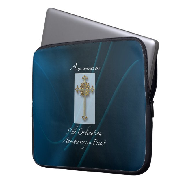 50th Jubilee Ordination Anniversary of Priest Laptop Sleeve (Front Left)