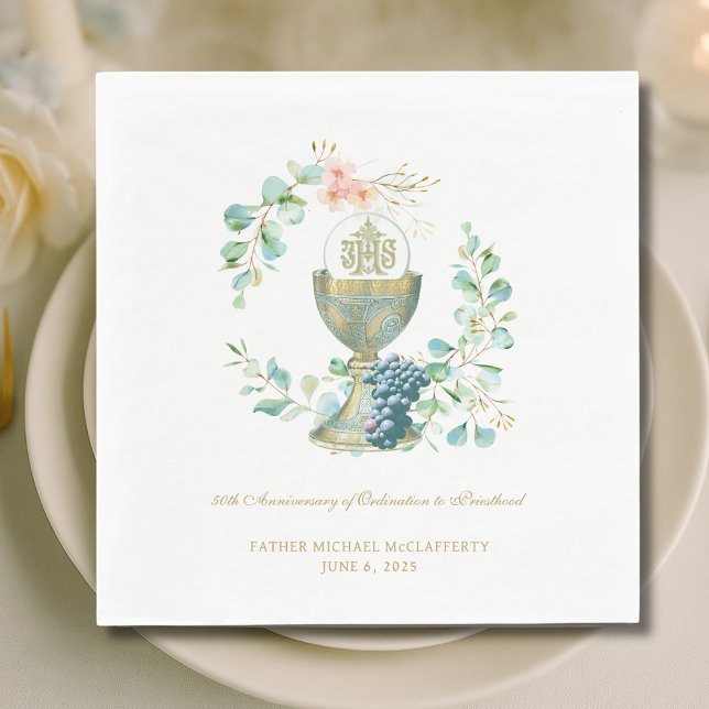 50th Jubilee Watercolor Chalice Napkins (Creator Uploaded)