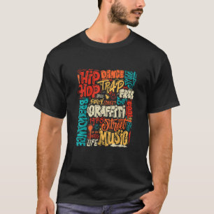 50th Music And Hip hop Graffiti Cassette Vintage R T-Shirt