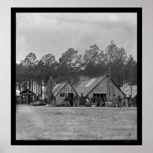 50th New York Engineers by the Commissary 1864 Poster