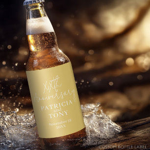 50th or Other Wedding Anniversary Personalised Beer Bottle Label